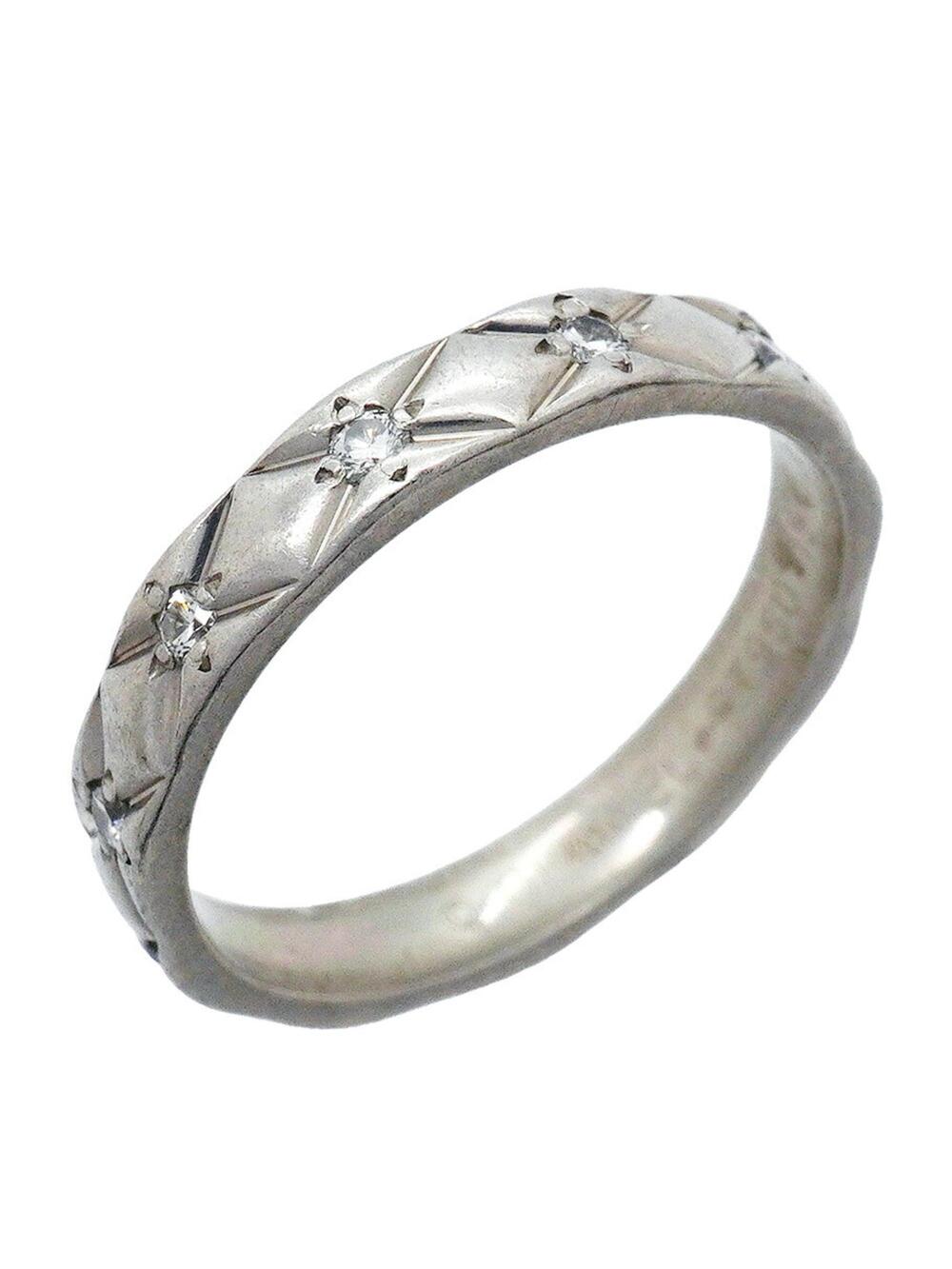 Chanel Band Ring Platinum With Diamond #357819C20B